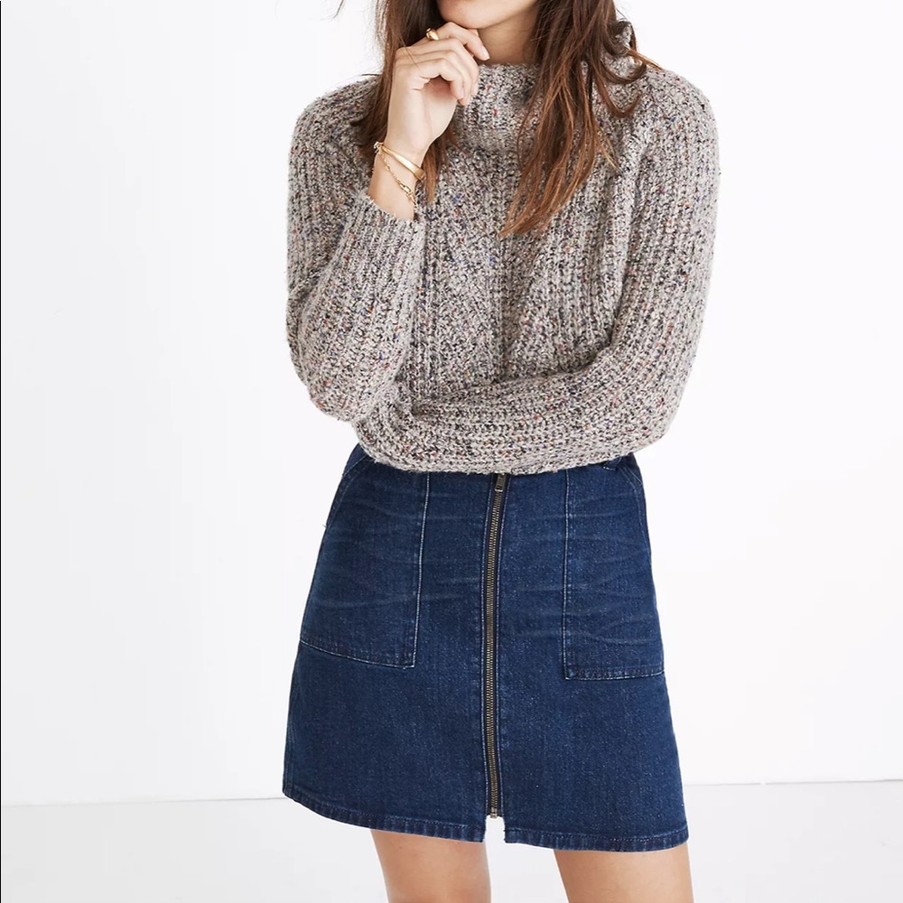 Madewell Denim Utility Zip Skirt